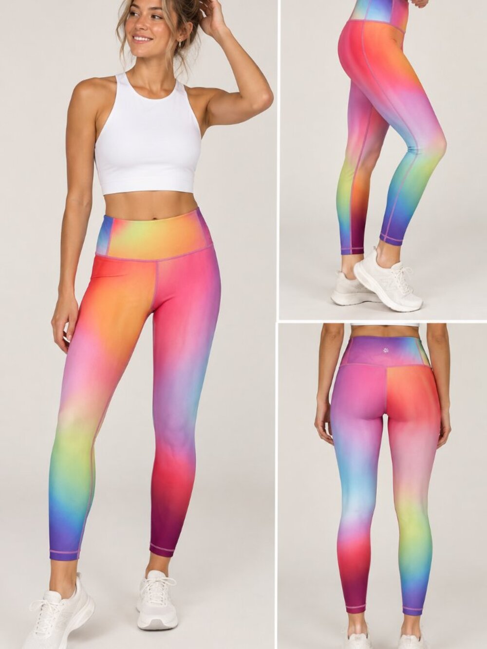 Athleta Love Proudly 7/8 Tight XS Rainbow Ombre Pride Leggings $98
